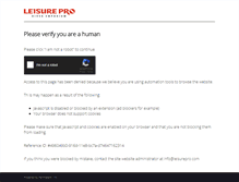 Tablet Screenshot of leisurepro.com